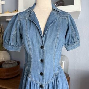 Denim Button-Up Dress